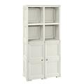 Tontarelli Omnimodus Schrank 2 Module verschlossen und 2 Regal, Weiß, 79 x 47 x 164 cm