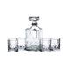 Kitchen Craft Bar Craft Kristallglas Whisky Dekanter und # Zahnputzbecher Geschenk-Set, transparent, 5-teilig