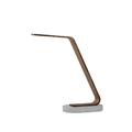 Lucide Dani-Schreibtischlampe-LEDDim. -1X5W 3000K, Metall, Integriert, 5 W, Helles Holz, Grau, 30.5 x 17.5 x 32 cm