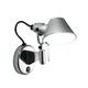 Artemide Tolomeo Micro LED mit Schalter, E14, 46 Watts, Aluminium