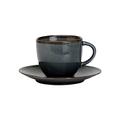 Avet Spain Tassen für Kaffee-Set mit Teller, Steingut 6.8x6.8x6 cm grau