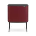 Brabantia BO Touch Bin 11 Plus 23 L Abfalleimer, Metall, Mineral Windsor Rot, 23 Liter