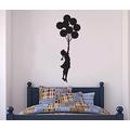 FoundaryWallArt Banksy Wand Aufkleber – Aufhängen Balloon Girl Wand Aufkleber, Banksy Aufkleber – Banksy Vinyl Wand Kunst Aufkleber