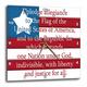 3dRose Wanduhr, Motiv Pledge of Allegiance on a USA Flagge, 25,4 x 25,4 cm (DPP_267630_1), variiert