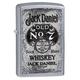 Zippo Jack Daniels Benzinfeuerzeug, Messing, Edelstahloptik, 1 x 6 x 6 cm