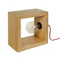 Tosel 64957 Tischleuchte 1 Licht, Holz, E27, 40 W, braun, 15 x 25 cm