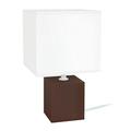 Tosel 63733 Struktur Lampe Tissue, Holz Buche massiv, Lampenschirm Baumwolle, E14, 40 W, Holz wangué, 15 x 30 cm