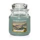 Yankee Candle Misty Mountains Glaskerze, grau, 10,7 x 10,7 x 12,7 cm