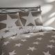 daydream Stars beige Bettbezug Lits 240 x 200/220 cm + 2 Kissenbezüge aus 100%, Baumwolle, Mehrfarbig, 240 x 220 cm