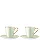 LSA International Sorbet Kaffee Tasse und Untertasse 0.1l Melon x 2, grün, 13 x 13 x 8,5 cm