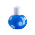 OertelCrystal Vase Balloon Azur Kerzenhalter, Glas, 15 x 15 x 10 cm,