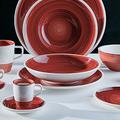 Villeroy & Boch Manufacture Rouge Speiseteller, 27 cm, Premium Porzellan, Rot