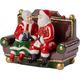 Villeroy & Boch Christmas Toys Spieluhr "Mr. & Mrs. Santa", Porzellan, Rot/Grün/Braun