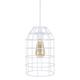 Tosel 16857 Chaters Pendelleuchte 1 Licht, Stahl, E27, 40 W, silber, 25 x 80 cm