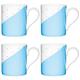 Kitchen Craft feines Panel 'Kinder Spotty-Patterned Tassen, 250 ml-Blue/weiß (Set von 4), Bone China Porzellan, Blau/Weiß, 10,5 x 7,5 x 8,5 cm