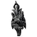Design Toscano Wall Sculpture Sensenmann-Wandskulptur ‚Schreckgespenst des Todes‘ im Gothic-Stil, Resin, Grau, 3.5 x 6 x 13 cm