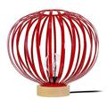 Tosel 65040 Tischleuchte 1 Licht, Stahl, E27, 40 W, Rot, 36 x 35 cm