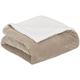 AmazonBasics - Decke aus Mikro-Kunstfell und Sherpa-Fleece - 150 x 200 cm, Taupe