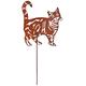 Ferrum Art Design Cat Tiger auf 40 cm Stab, braun, one Size