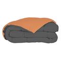 SOMTEX zweifarbig Maus apricot Bettbezug, 100% Polyester, grau Maus und Apricot, 200 x 200 cm