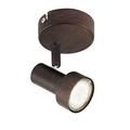 Briloner Leuchten - LED Wandleuchte mit dreh- & schwenkbarem Spot, Wand-Lampe, Strahler in antiker Optik, Fassung: GU10, 1x3W, Farbe: Kupfer, 8 x 10.6 cm