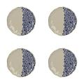 Creative Tops c000016 Mikasa Azoren Speckle (Set von 4) Teller, weiß/blau