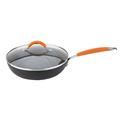 Joe leitet 11655 Easy Release Aluminium Kochgeschirr mit Antihaftbeschichtung, schwarz/orange, 26 cm