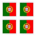 Beliebte italienische Set von 4 Untersetzer Flagge Portugal, Fotos
