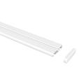 Flairdeco Vorhangschiene 1-/2-läufig Wendeprofil, Aluminium, Weiß, 240 cm (geteilt in 2x120 cm)