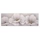 World Art TW60061 Ästhetischer Webstuhl aus Holz Weiße Blumen Acryl Gemälde auf Leinwand von Hand Dekoriert, Holz, 50x150x3.5 Cm