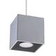 Sollux Lighting Quad 1 Pendelleuchte, Aluminium, Grau