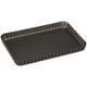 Ein 'domo pv-bak-2316 Point-Virgule aus Tart/Quiche Pan Antihaft mit abnehmbarer Boden 31 x 21 x 3 cm, Stahl, silber