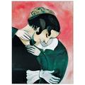 Artopweb TW21632 Chagall - Gli Amanti Rosa Dekorative Paneele, Multifarbiert, 64x86 Cm
