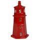 LORENZON GIFT NAA-0010 Leuchtturm, Keramik, Rot, Einheitsgröße