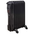 Schallen Black Portable Electric Slim Oil Filled Radiator Heater with Adjustable Temperature Thermostat, 3 Heat Settings & Safety Cut Off (2KW | 9 Fin)