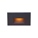 WAC LEDme 5" Wide Black Horizontal Amber LED Step Light