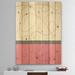 East Urban Home GeometricNeapolitan I - Shabby Elegance Print on Natural Pine Wood in Brown/Pink | 20 H x 12 W x 1 D in | Wayfair