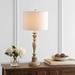 Gracie Oaks Iraan 31" Table Lamp Set Resin/Fabric in Brown/White | 31 H x 14 W x 14 D in | Wayfair 2F6436C8A02B446E97745C99C3561718