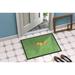 Caroline's Treasures Grasshopper on Avocado Non-Slip Indoor Door Mat Synthetics in White | 24 W x 36 D in | Wayfair 8848JMAT