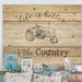 East Urban Home Farmhouse Moment Tractors - Farmhouse Print on Natural Pine Wood in Brown/Gray | 12 H x 20 W x 1 D in | Wayfair