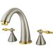 Kingston Brass Naples Double Handle Deck Mounted Roman Tub Faucet, Ceramic in Gray/Yellow | Wayfair KS2369NL