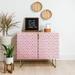 East Urban Home Ninola Design Artsy Dots Pink 2 Door Credenza Cabinet Wood in Pink/Black | 38 H x 38 W x 20 D in | Wayfair