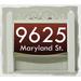 EZ Street Signs Traditional LED address sign w/ landscape light adapter Plastic in Red | 4.5 H x 16 W x 1.25 D in | Wayfair LTA-TW-BG