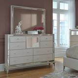Michael Amini Hollywood Loft Dresser & Mirror Set Wood in Gray | 76.75 H x 56.25 W x 17 D in | Wayfair 9001650-60-104