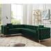 Green Sectional - Willa Arlo™ Interiors Giovanni Velvet Corner Sectional Velvet | 120 W x 85 D in | Wayfair 79EC5F824965460EBEDE04EA11368417