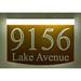 EZ Street Signs 2-Line Lawn Address Sign Plastic in Brown | 8.5 H x 12 W x 2.5 D in | Wayfair 8tw