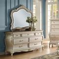 Lark Manor™ Gadson 7 Drawer 66" W Double Dresser w/ Mirror Wood in White | 36 H x 66 W x 20 D in | Wayfair E327C2ED71C84301A1E4F124D2408894