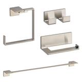Vero Delta 4 Piece Bathroom Hardware Set Metal in Gray | Wayfair KA-VER-4-SS