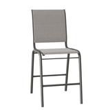 Telescope Casual Reliance Stacking Patio Dining Side Chair Sling in Gray | 46 H x 21 W x 28 D in | Wayfair 8L9T95701