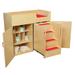 Wood Designs Deluxe Infant Care Center Changing Table w/ Pad Wood in Red | 40 H x 43 W x 21 D in | Wayfair 21085